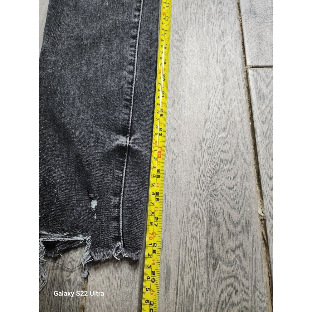 Vervet Jeans Women's 30 Black Dark Wash Denim Ripped Distressed - Picture 8 of 9